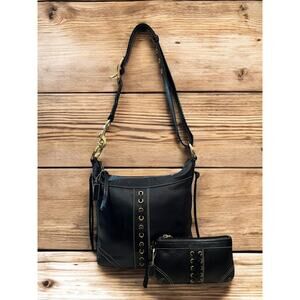 Y2K Coach 10399 Chelsea Laced Grommet Leather Convertible Duffle Bag & Wristlet